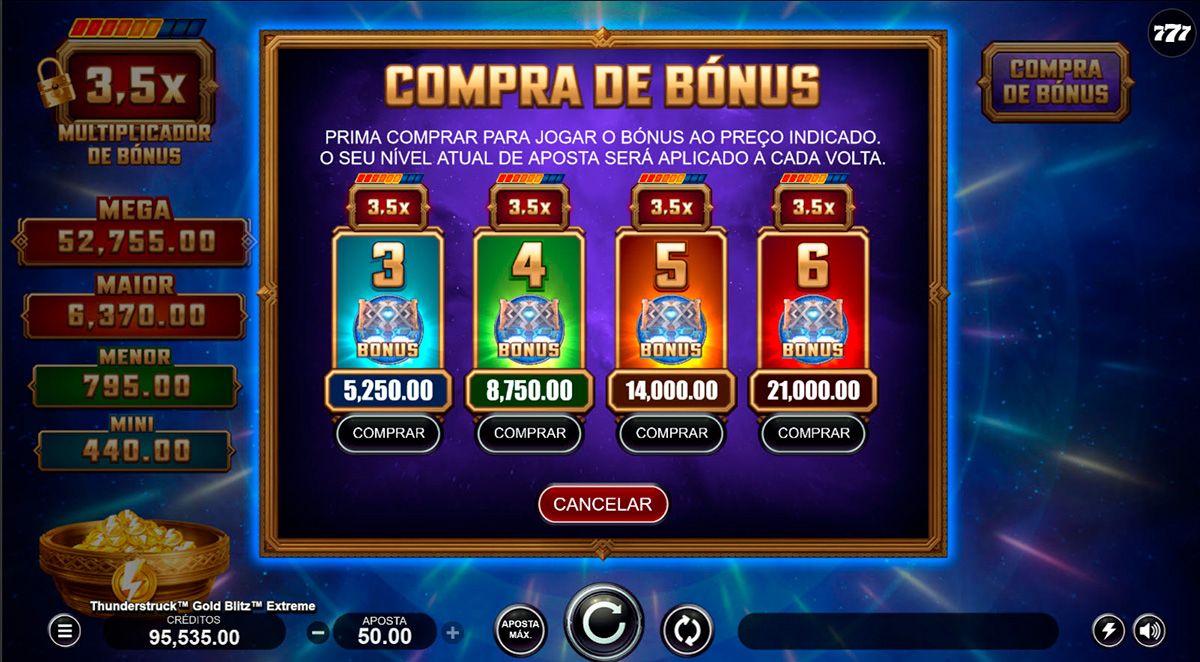 Thunderstruck Gold Blitz Extreme compra de bonus