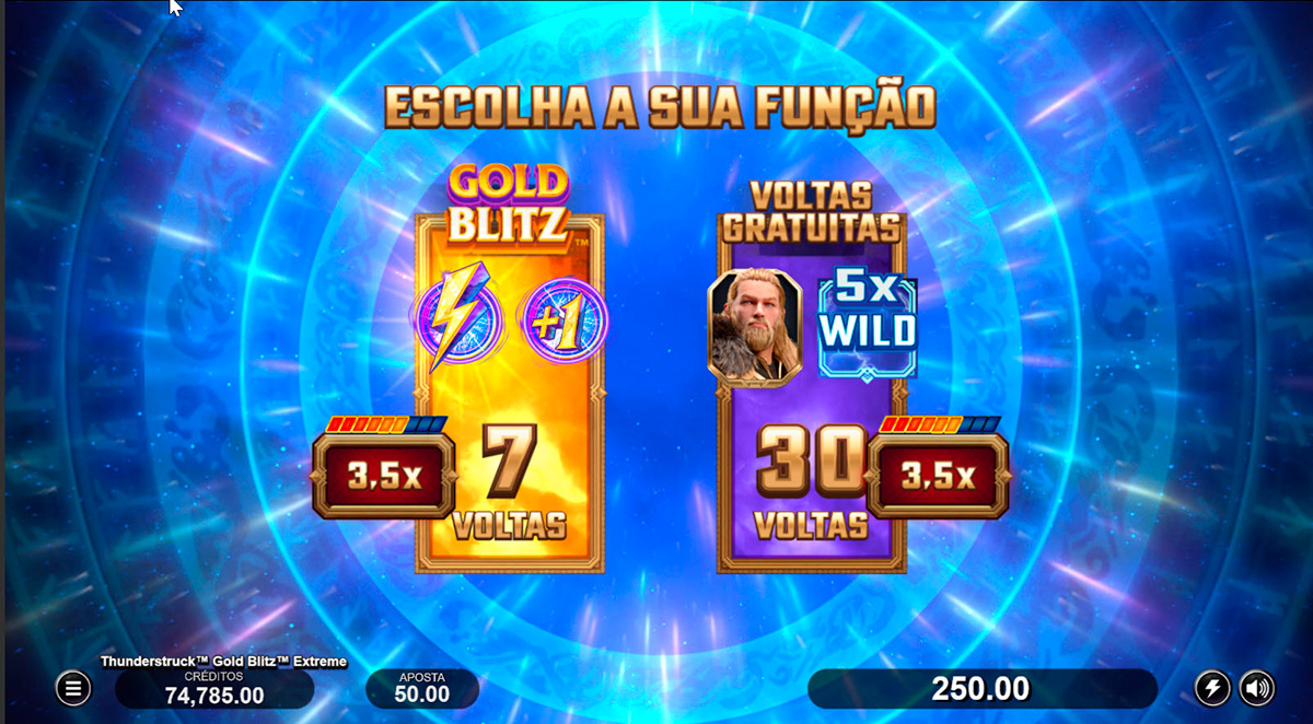 Thunderstruck Gold Blitz Extreme rodadas
