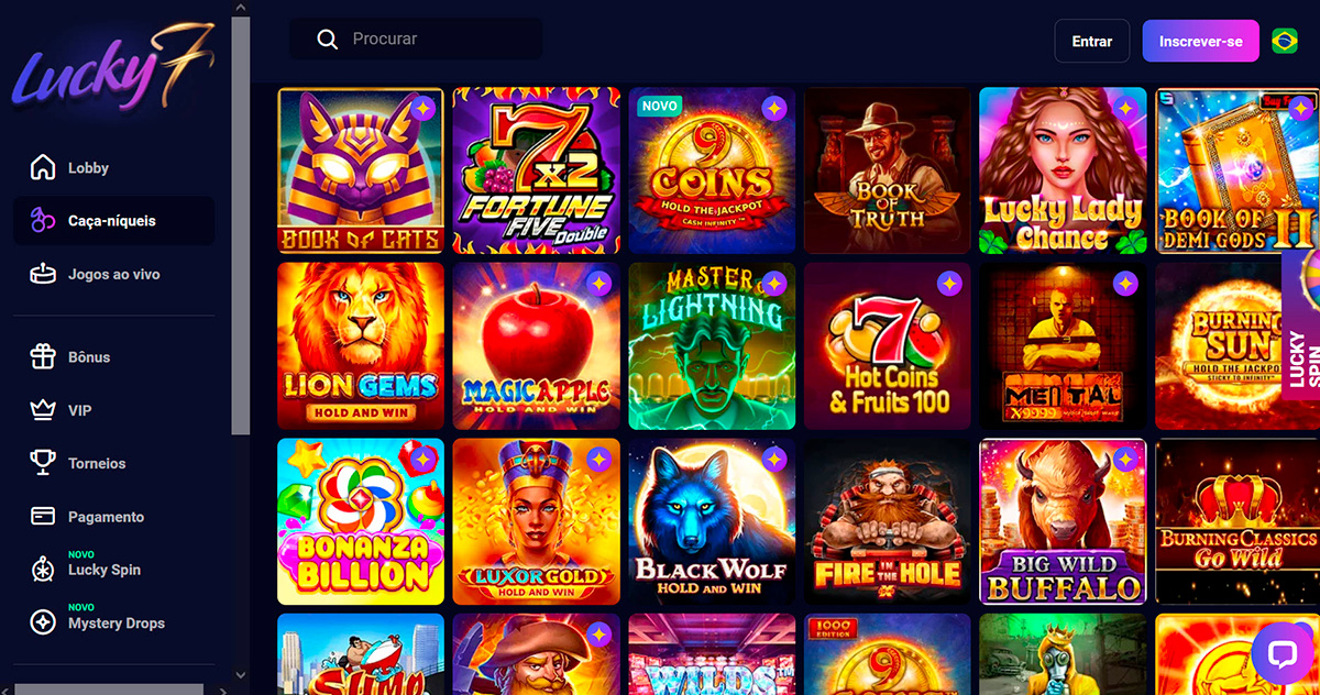 seleção de jogos lucky7even