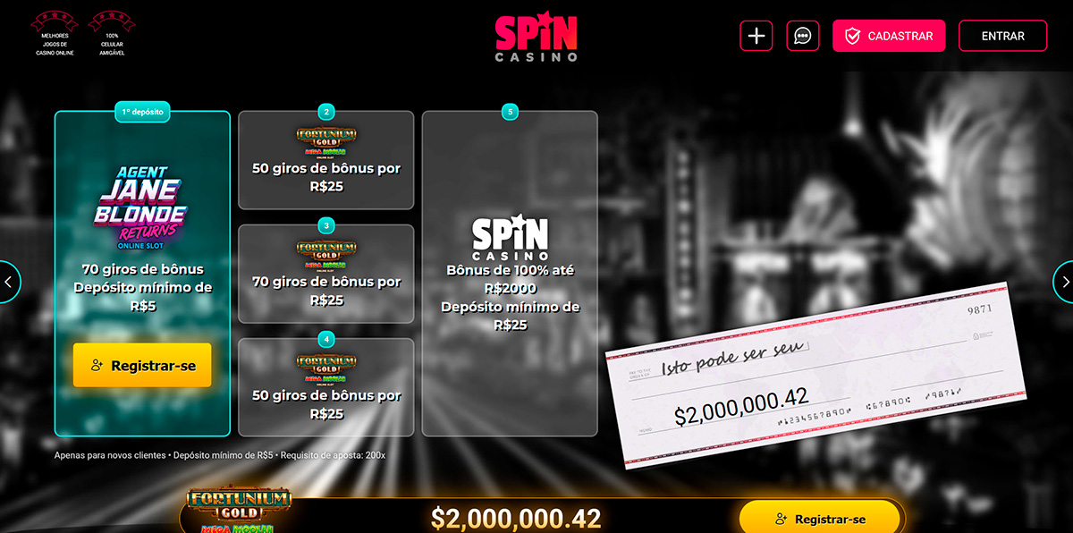 spin casino deposito minimo